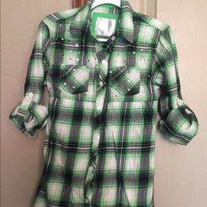 Justice plaid shirt